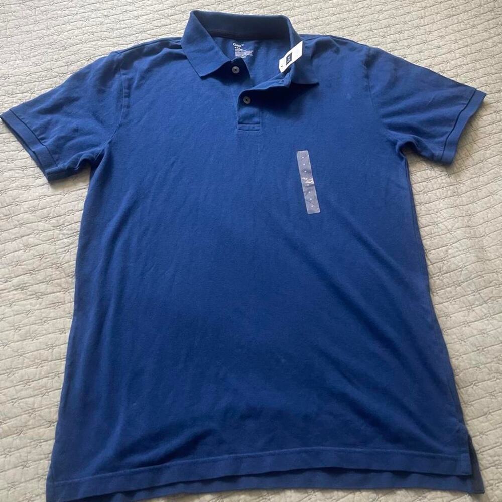 Classic Blue Cotton Polo Shirt by Gap